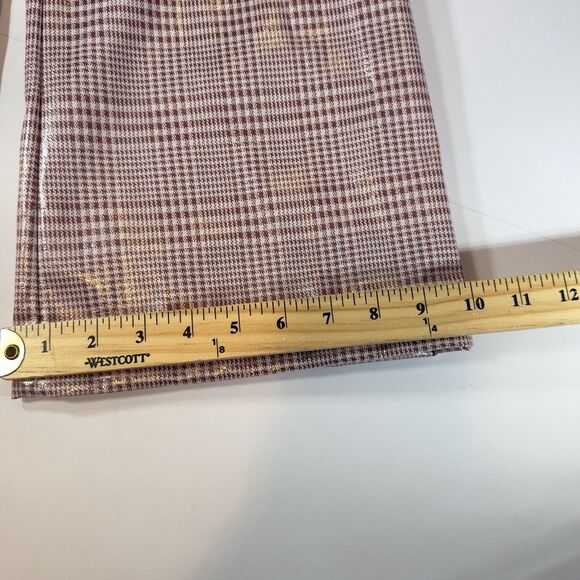 Fung Lan Flare Pants Trouser Gingham Sz 6 Pink 70's Inspired Retro Polyurethane - Picture 14 of 15